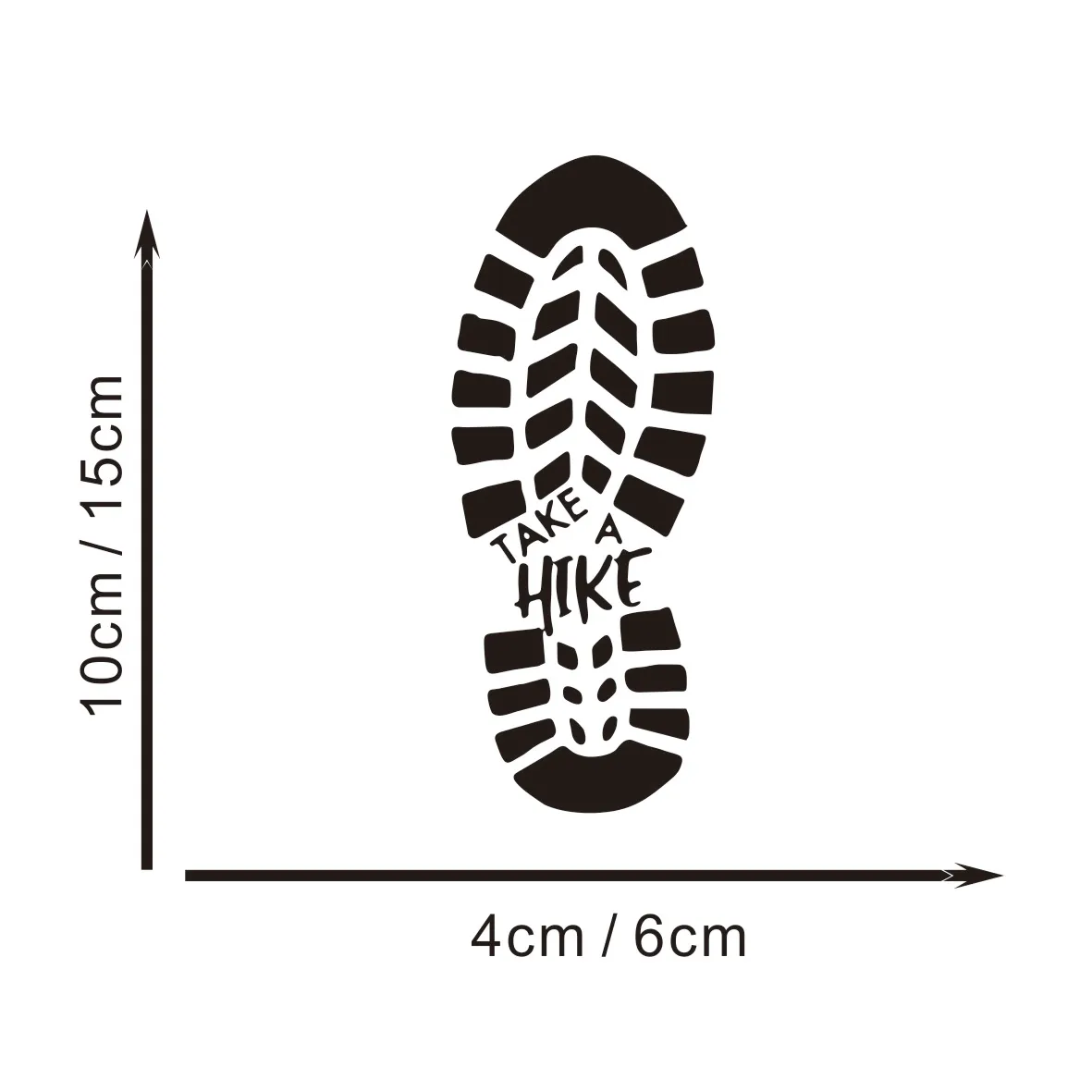 

2PCS "Take A Hike" Boot Print Car Stickers - Outdoor Adventure Vinyl Decals for Windows & Bumpers, Elevate Styling, Must - Have