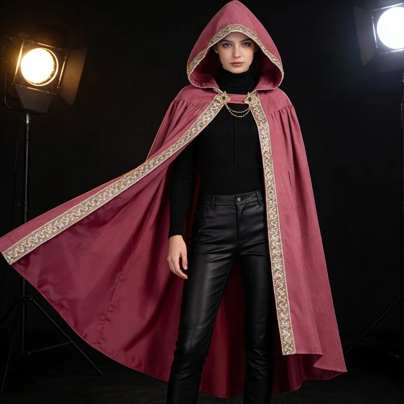 

Плащ с завязками для косплея и аниме-костюмов, европейско-американский ретро-кейп с капюшоном и лентами в пасторальном стиле