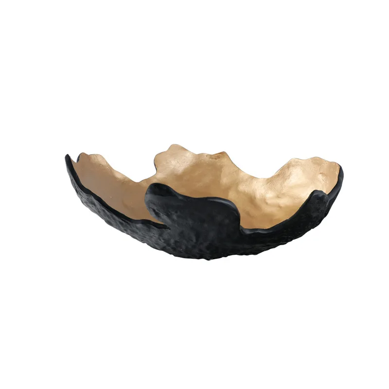 Light Luxury Creative Resin Storage Tray Fruit Plate Model Home Customer Room Desktop Coffee Dining Table Decoration Ornament