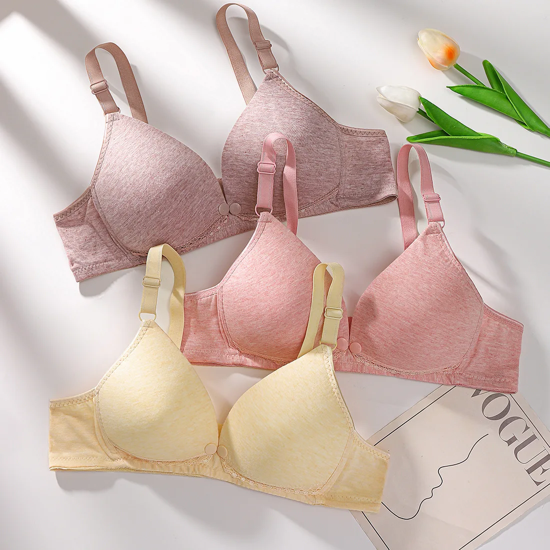 Boneless Nursing Bra Maternity Bra Maternity Clothing Pure Cotton Prevent Sagging Breastfeeding Women Nursing Underwear