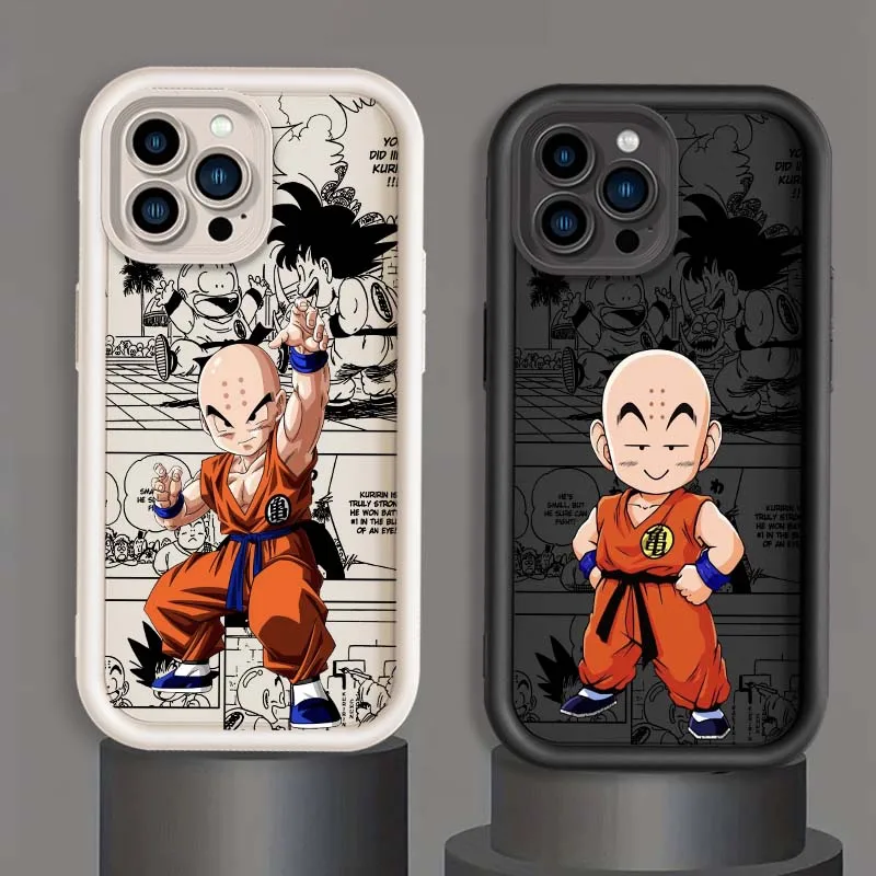 

Dragon Ball Krillin pattern Phone Case For Apple iPhone 16 15 14 13 12 11 Pro Max Plus Eye Ladder Soft TPU Silicone