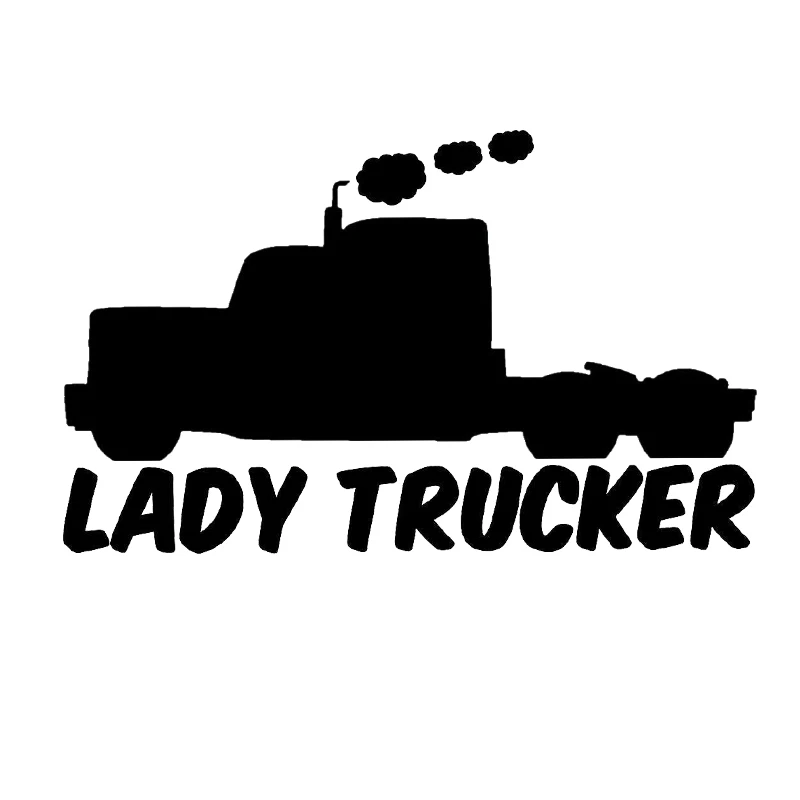 

Car Stickers Lady Trucker Vinyl Decals Car Decor Funny Car Window Bumper Novelty Drift Vinyl Decal Sticker,16CM