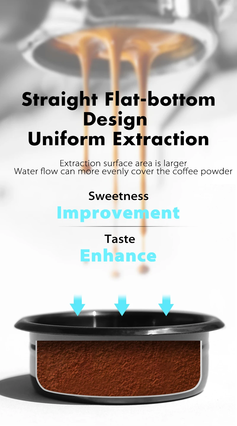 AliKisscafe 51 mm 54 mm 58 mm Espresso-Filterkorb, präzise, ​​passend für Delonghi Breville E61 Siebträger, Kaffeezubehör, Barista-Werkzeuge – Detail 3