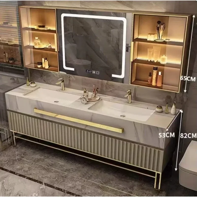 Vanité de toilette moderne HOModern Design, double évier HOCabinet