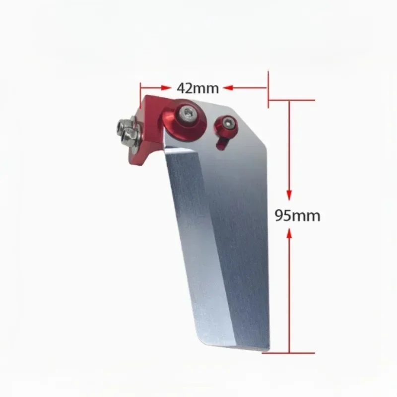 Neue 95mm Edelstahl-Lenkunterstützung Wassermesser für RC Offshore-Rennboote – Metall-Lenkfinnen für O-Boot-Modelle 1 Paar