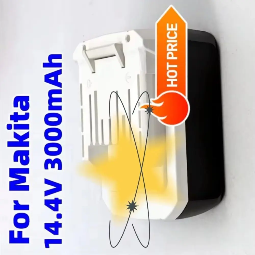 

14.4V 3000mAh Li-Ion Battery Compatible For Makita Mak BL1415G BL1413G BL1460G DC18WA UH480D UH520D UM165D UR140D Power Tools