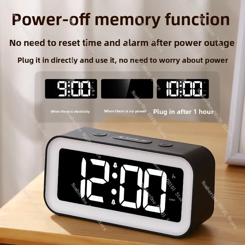 New RGB Colorful Creative Night Light Alarm Clock | Desktop LED Glowing Clock for Students