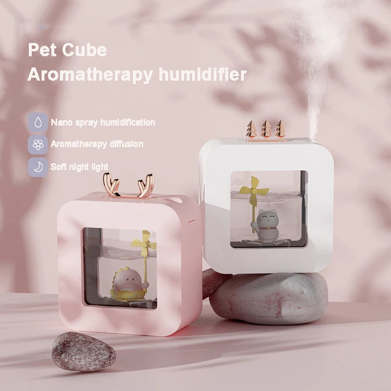 Xiaomi Electric Humidifier Portable Aroma Oil Diffuser USB 450ml LED Light Aromatherapy Wireless Cute Pet Gift Air Humidifier