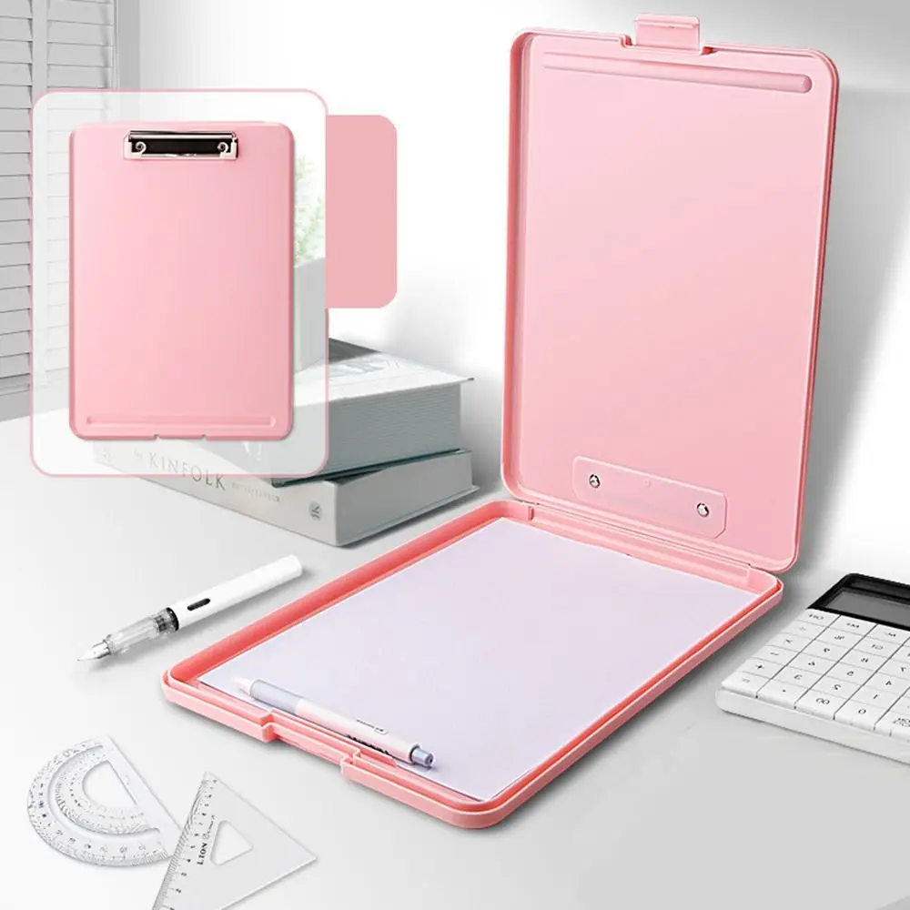 Large Capacity A4 File Clipboard Box Case File Storage A4 File Folder Writing Clipboard Plastic Waterproof Memo Clip Board
