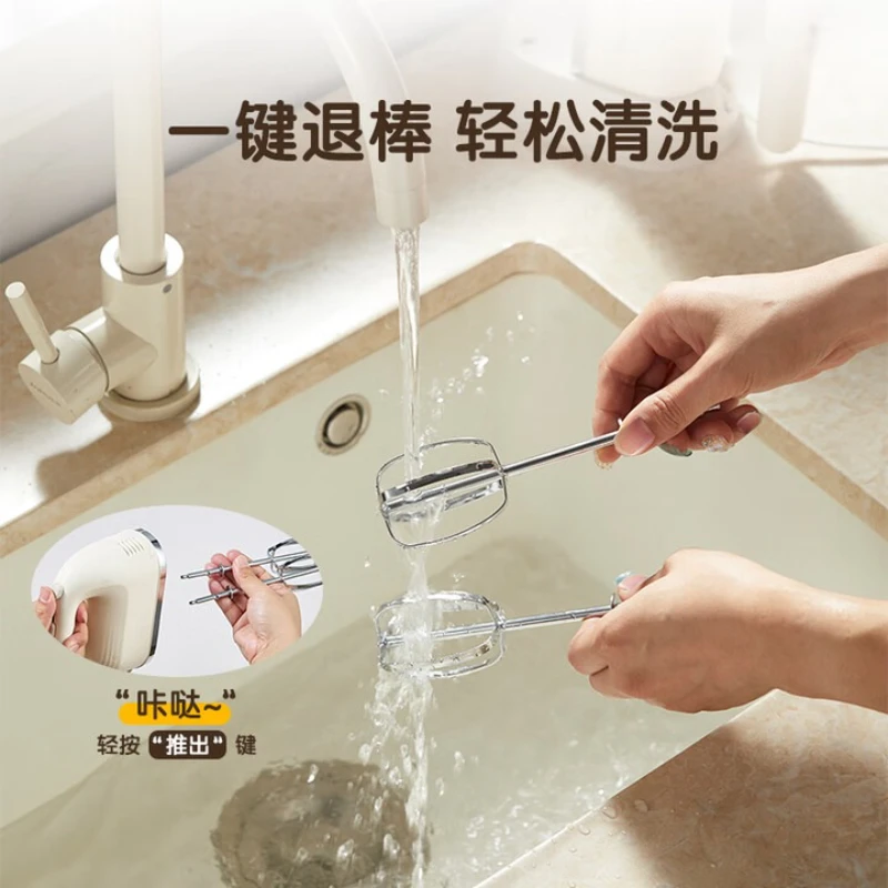 خافق البيض الكهربائي المطبخ المنزلي 304 الفولاذ المقاوم للصدأ الحليب Frothers 5 سرعات قابل للتعديل كعكة الخبز الصغيرة التلقائي خفقت