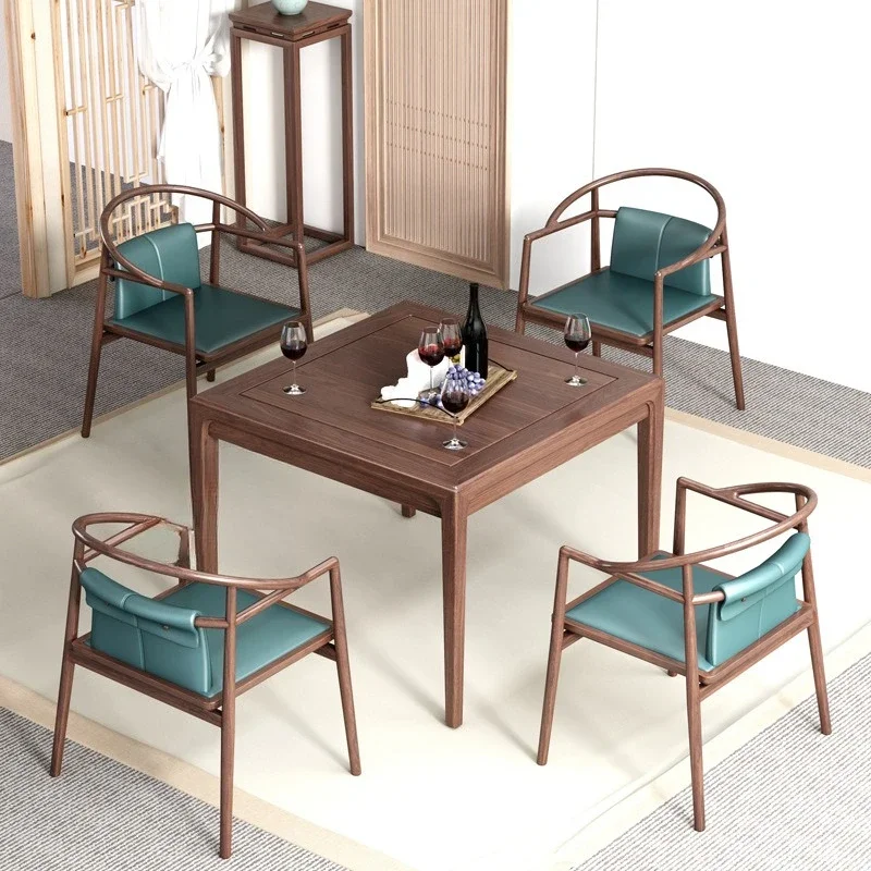 New Chinese style, solid wood square table, eight immortals table, square small tea table, with drawers