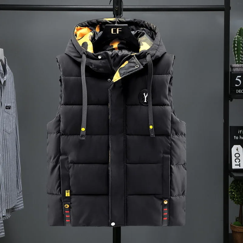 2024 Autumn and Winter New Fashion Trend Thickened Warm Down Vest Men's Casual Loose Sports Large Size High Quality Coat M-5XL