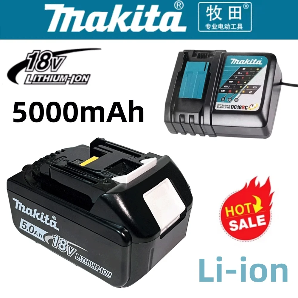 100% Original Makita battery.18V 5.0Ah rechargeable battery replacing Makita BL1830B L1840B L1850B L1860B,power tool battery