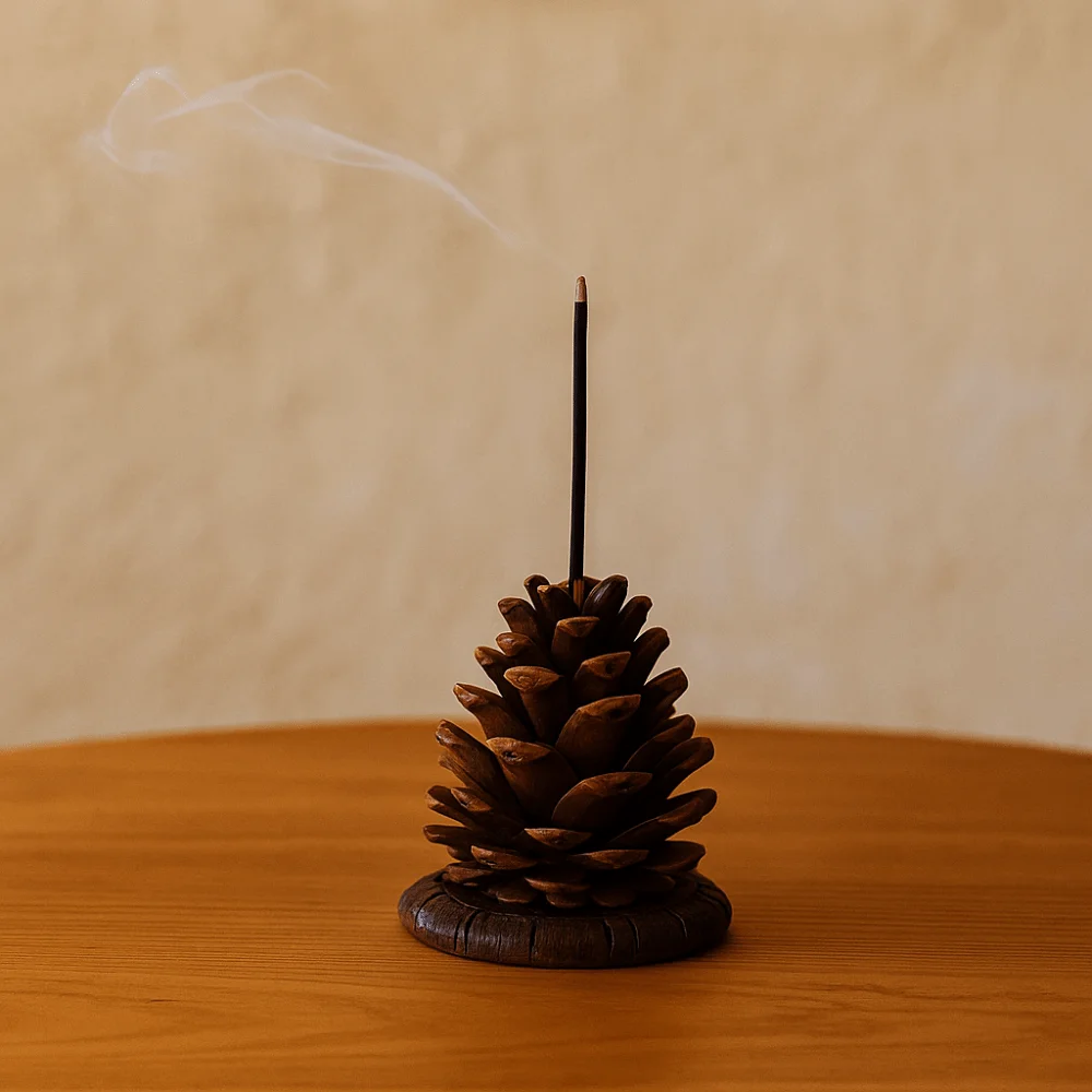 

Crafts Stereoscopic Simulation Pine Cone Fragrance Base Decorative Funny Incense Base Holder Resin Sandalwood Agarwood Seat Gift