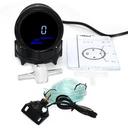 Car Auto Turbo Boost Gauge With Sensor PSI -14in.Hg~0~30PSI 2