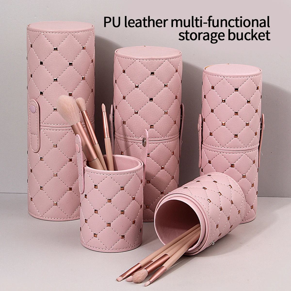 

High appearance level makeup brush storage bucket Dust brow pencil bucket Beauty brush container Dresser makeup brush storage