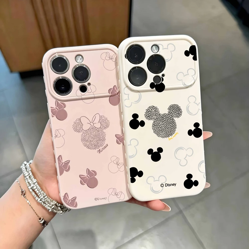 Disney Mickey Mouse For Samsung Galaxy S26 S25 S24 S23 S22 FE Ultra Plus Bubble Heart Cover Funda Silicone Soft Capa Phone Case