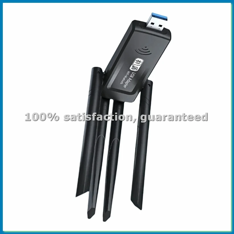 1300Mbps WiFi Network Card 2.4G/5Ghz WiFi6 Bluetooth 5.4 Dongle AX1300 USB 4 Antenna Wireless Receiver for PC Laptop