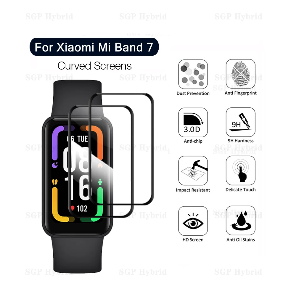 1-2pcs 3D Curved Soft Edge Glass For Xiaomi Redmi Smart Band Pro Screen Protector Film Redmy Smart Band Pro Accessories Film