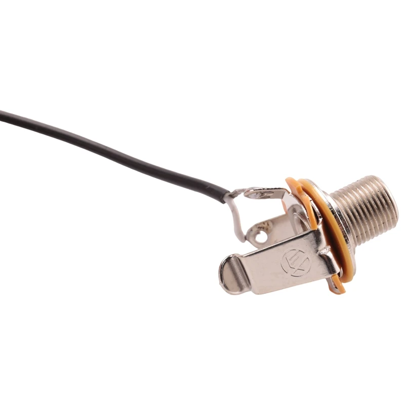 2Pcs 50MM Guitar Pickup Piezo Transducer Prewired Amplifier With 6.35MM Output Jack For Acoustic Guitar Ukulele Cigar Box Guitar