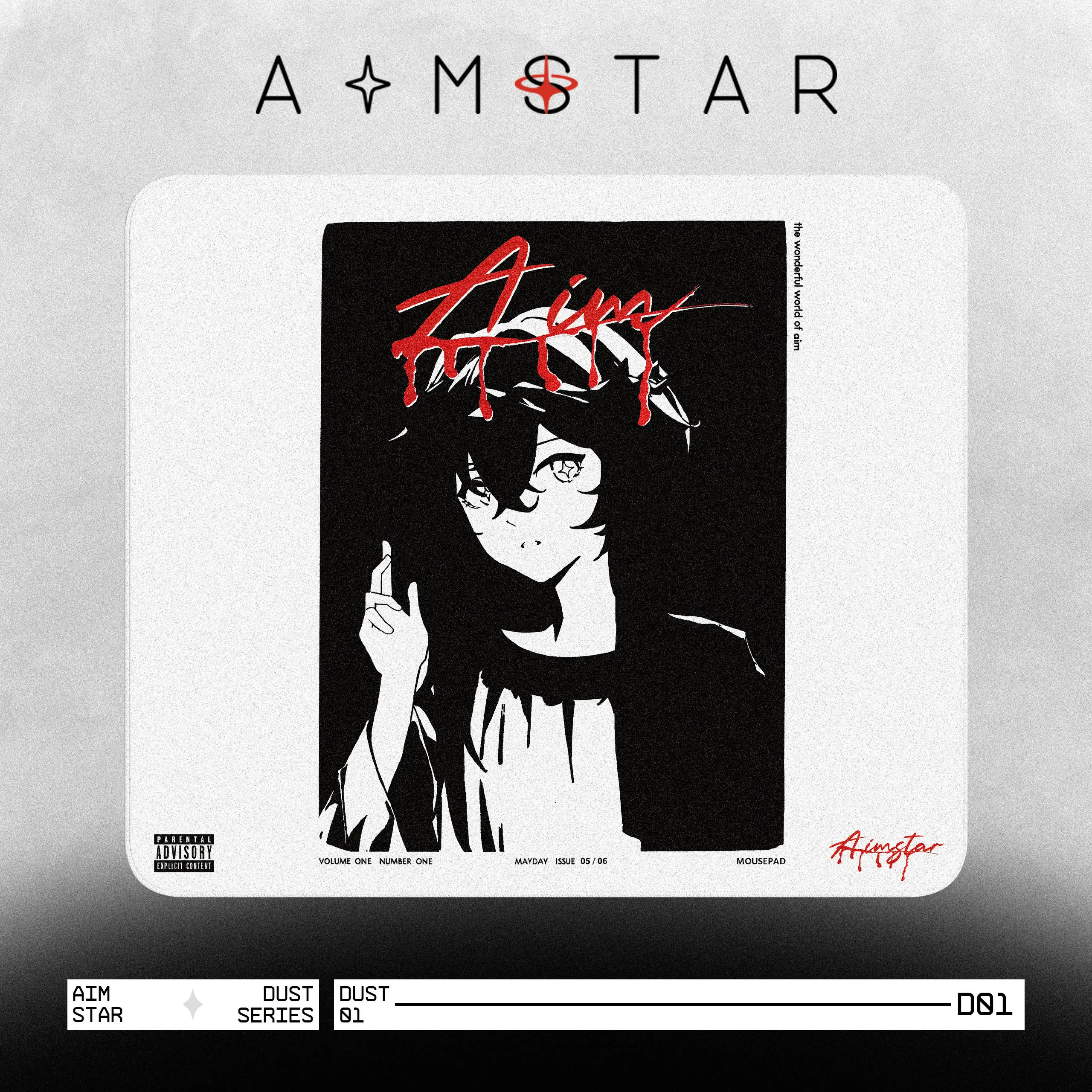 AimStar Stardust D01 Mouse Pad Both Smoothness And Speed Mousepad Soft Rubber Base Moisture Proof For PC Accessories Gifts