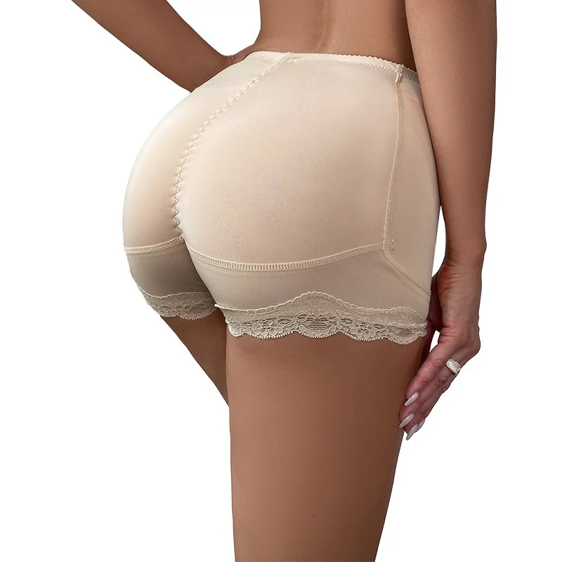 GUUDIA Lace Hip Enhancer Panties Padded Butt Lifter Shorts Seamless Booty Enhancement Body Shaper Buttock Shapewear Panties