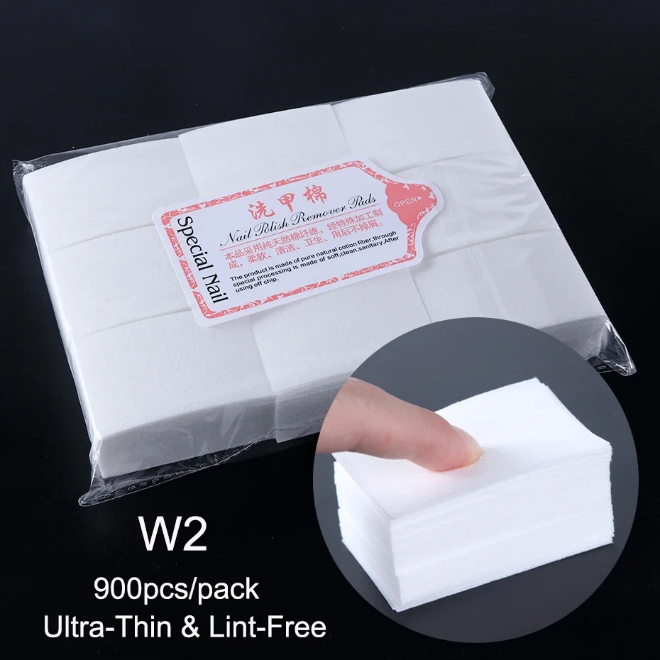 900 Stuks Nagellak Remover Doekjes Gel Schone Manicure Servetten Pluisvrije Doekjes Reiniger Uv Gel Polish Papieren Pads Handdoek Nagel