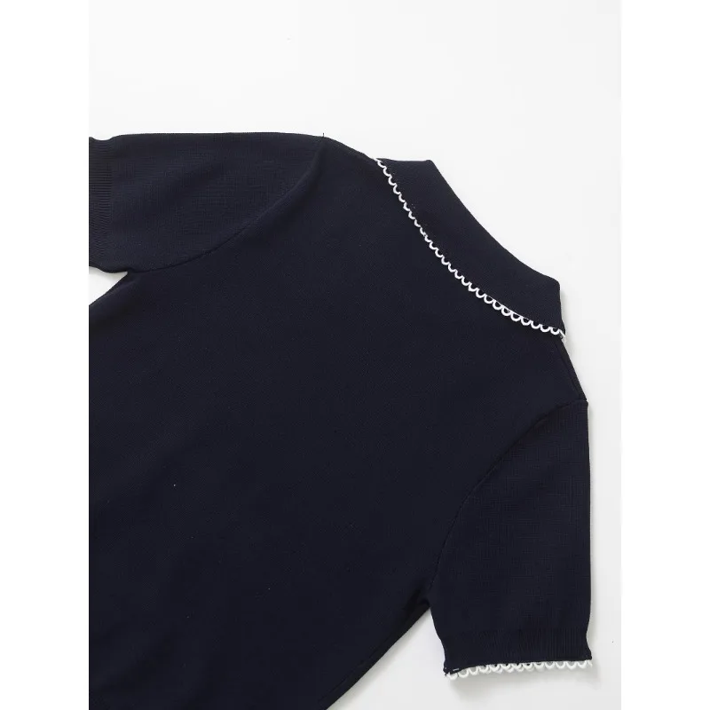 เสื้อโปโลผู้หญิง เสื้อพูลโอเวอร์ 2025 เสื้อกอล์ฟ เสื้อใหม่ เสื้อผู้หญิง เสื้อท็อปผู้หญิง ลายทาง คุณภาพสูง เสื้อยืดแขนสั้น เสื้อเจอร์ซีย์แขนยาว