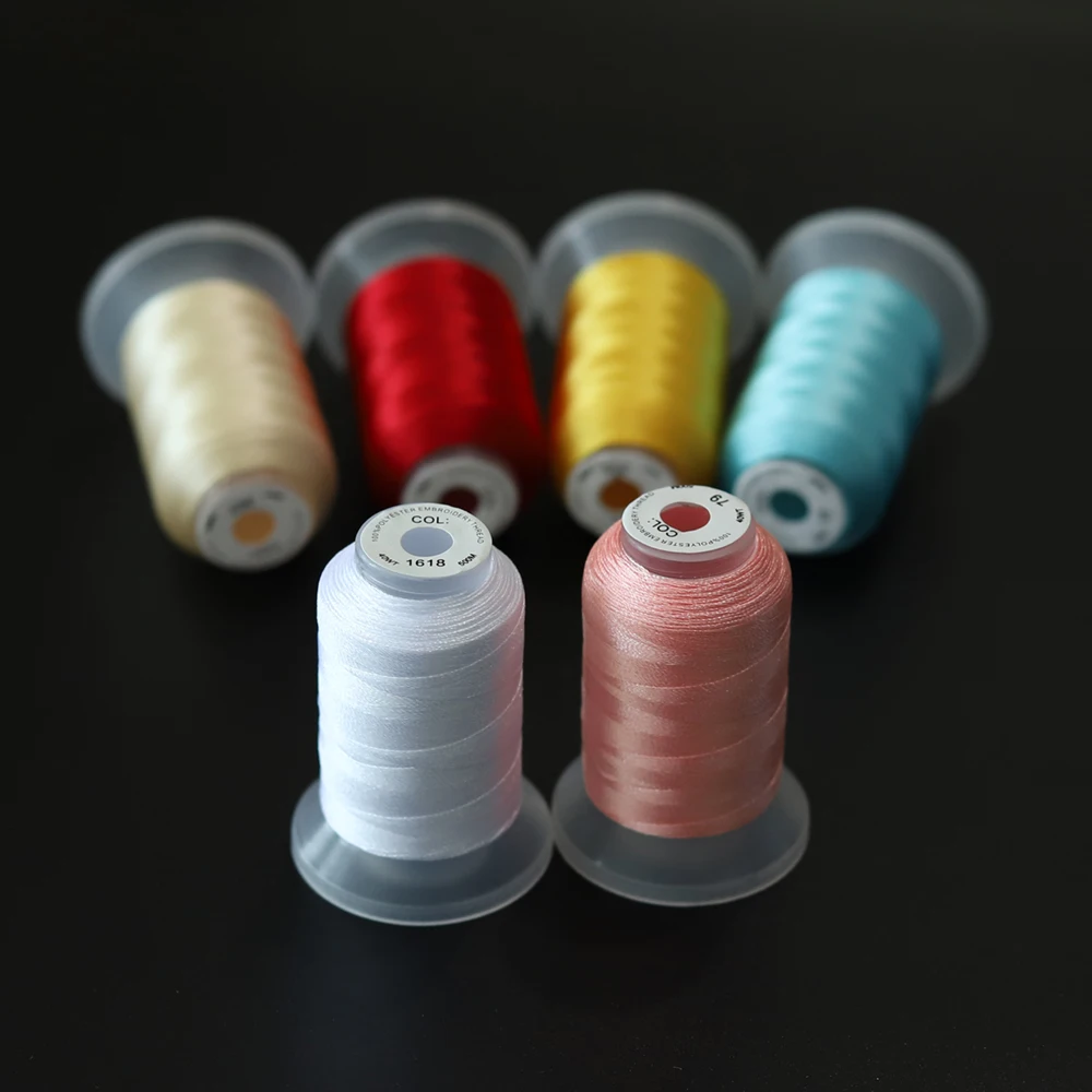 40 Brother Colors Set Premium 120D/2 Polyester Embroidery Thread 500 Meters Spool Babylock Janome Singer Home Machine 40WT