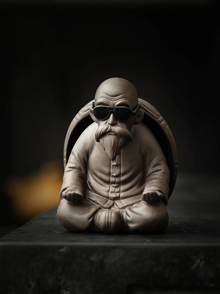 

Чайник в виде черепахи, чайное ситечко с фиолетовым песком, домашнее ситечко для чая в виде черепахи, ситечко для креативного украшения чая из фиолетовой глины в стиле кунг-фу