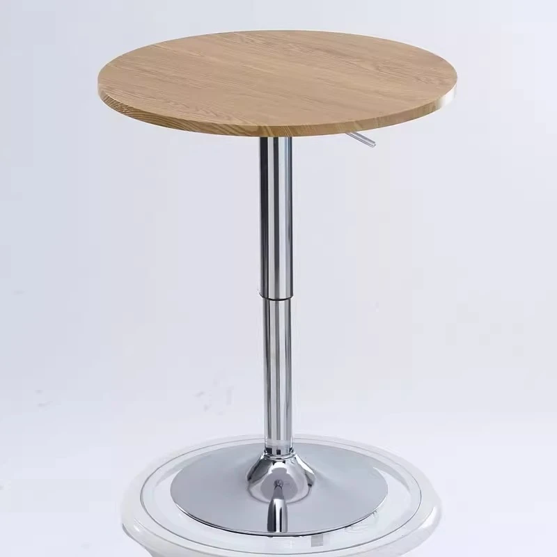 High-Top Bar Table, Adjustable and Rotatable Round Bar Table, Simple Meeting Table