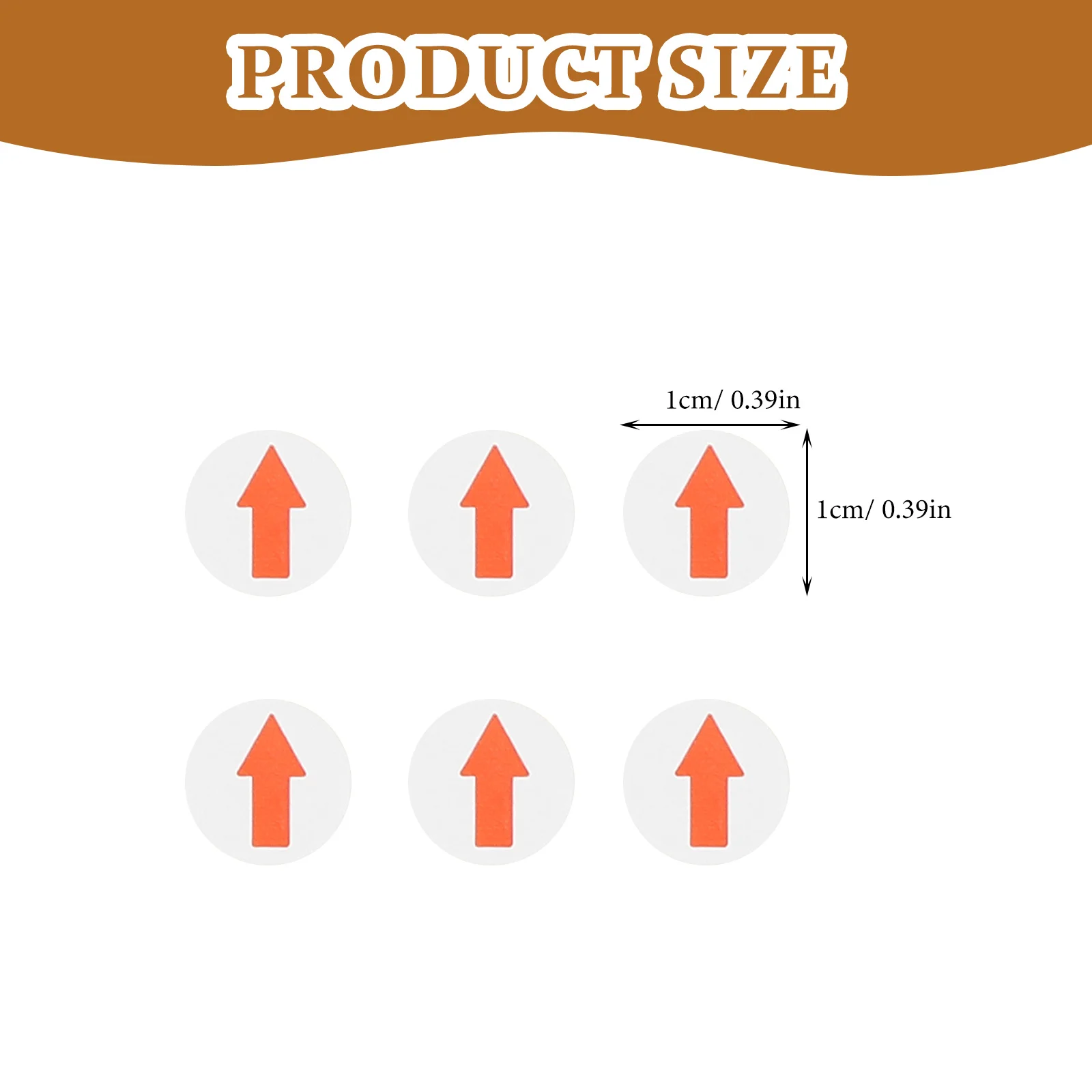 3200pcs Red Arrow Labels Bright Colorful Stickers for Round Adhesive Defect Indicator Office Factory Home Use