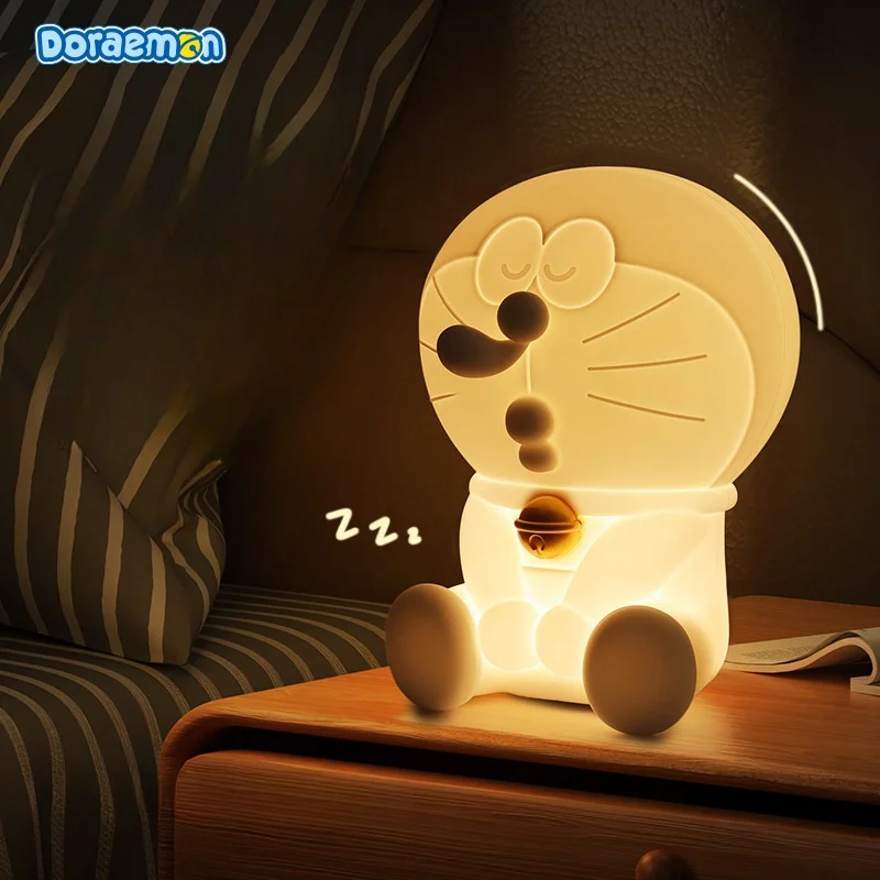 Anime Doraemon Scheduled Shutdown Sleep Soft Night Light Cute Cartoon Doraemon Lovely Tabletop Ornament Girl Birthday Gift Toy