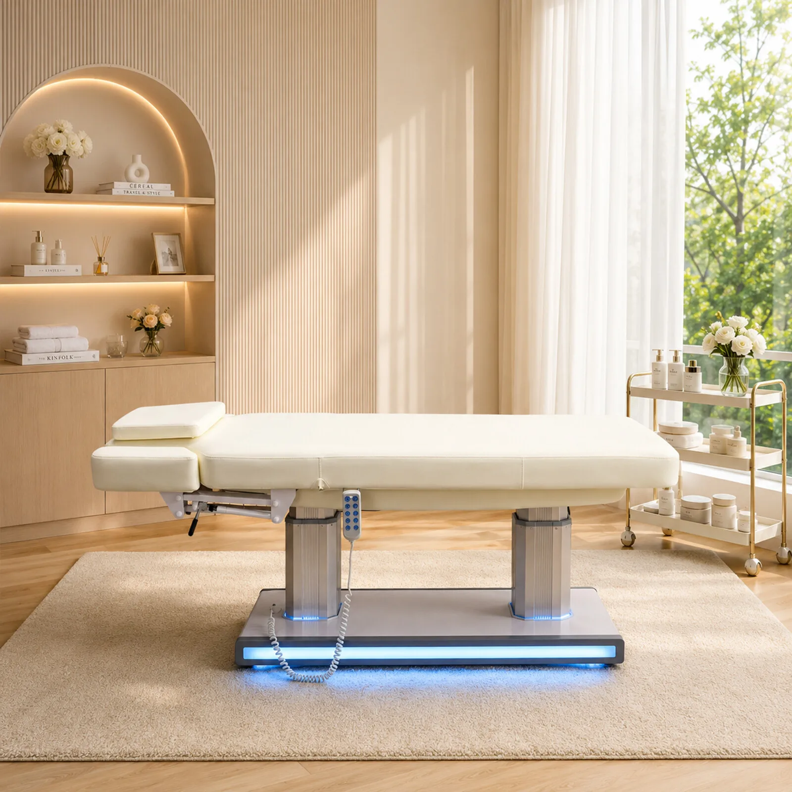 Adjustable Electric Massage Bed Reclining Beauty Spa Table Professional Salon Furniture