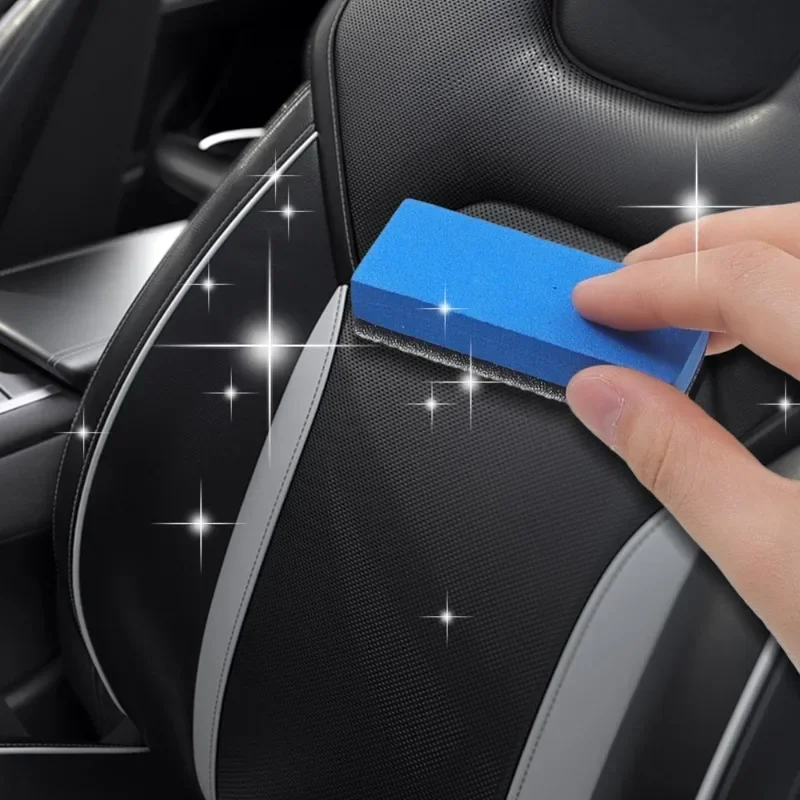 Car Crystal Coated Sponge Blocks Car Waxing Polishing Sponge High Density Glass Plating Membrane Sponge Wipe Auto Cleaning Tools