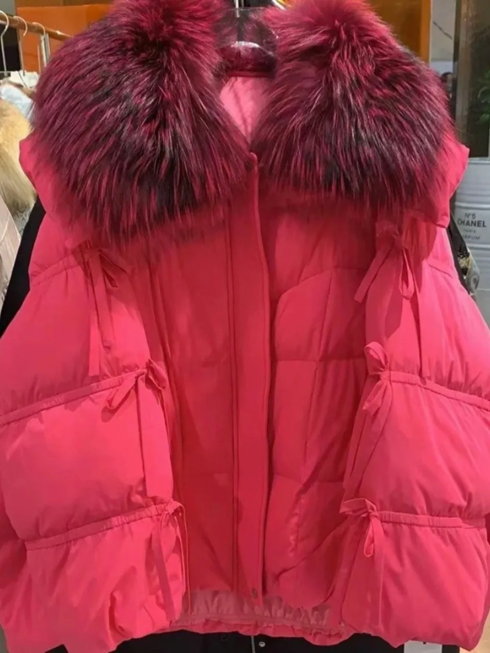 Neue Mode 90% Gans Unten Jacke Neue Winter Frauen Warme Mantel Übergroßen Echt Fox Pelz Kragen Dicke Luxus Oberbekleidung