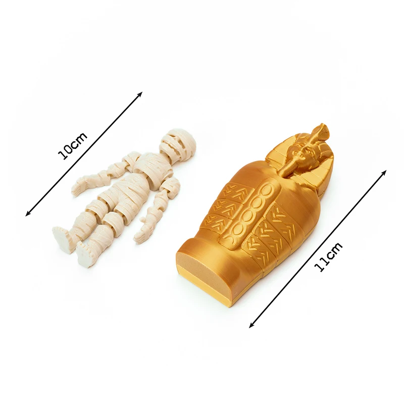 3D Printing Mummy Ornament Suit Anthropoid Coffin Pla Ancient Egypt Pharaoh Movable Desktop Study Handicraft Sandplay Props‌