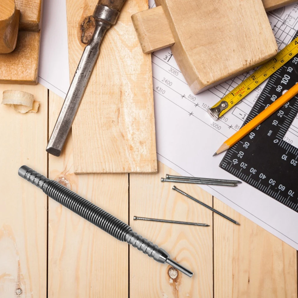 1/2 pçs ferramenta de mola conjunto de unhas sem martelo cabeça dupla 1/16 & 3/332 polegada centro pino perfurador metal carpintaria broca centro buracos perfurador