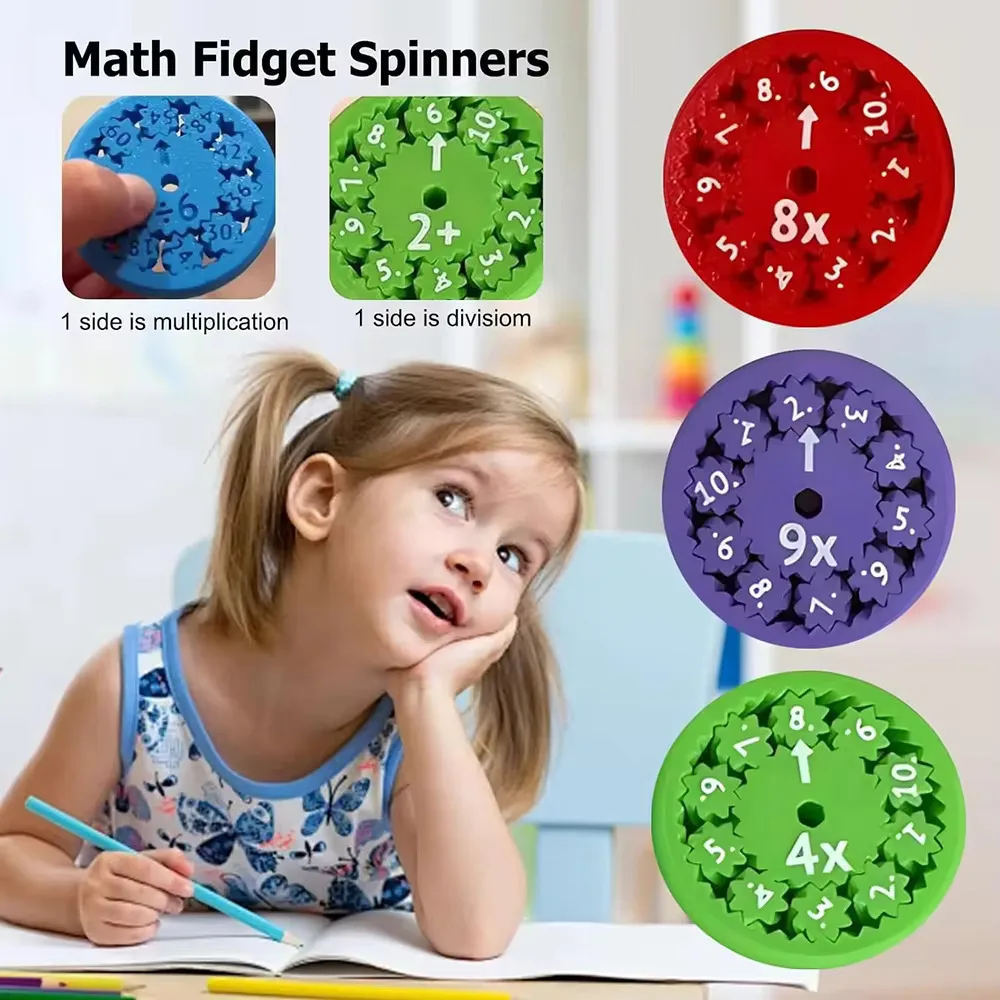 Matemática Fidget Spinner Fingertip Math Puzzle Brinquedos, Matemática Programação Jogos De Descompressão, Desktop Multiplicação Jogos