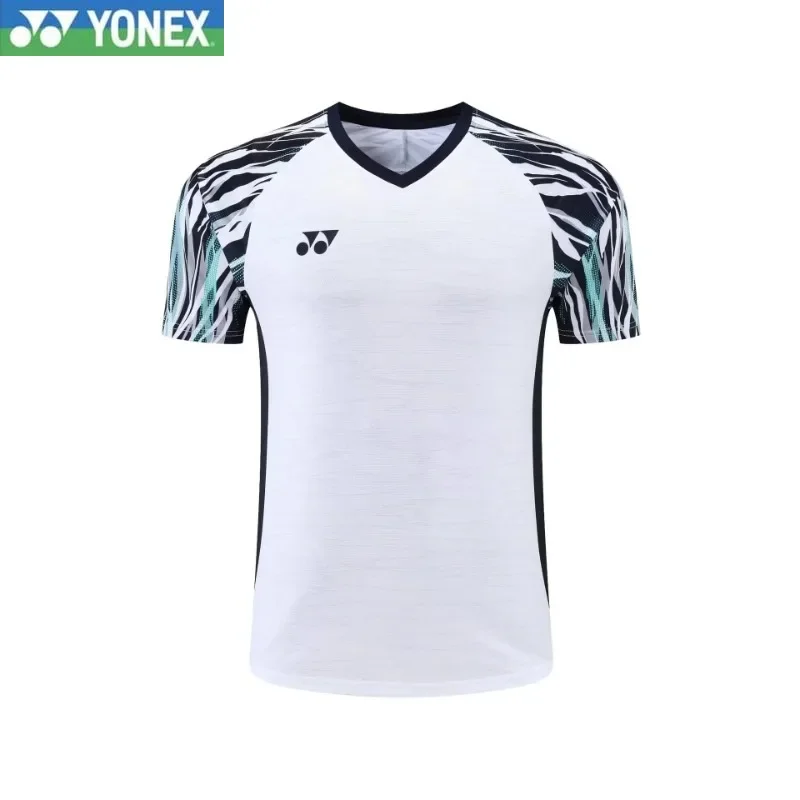 YONEX 2024 New Unisex Badminton Suit Quick Drying, Breathable Sports, Sweat Absorbing, Breathable Short Sleeved Top