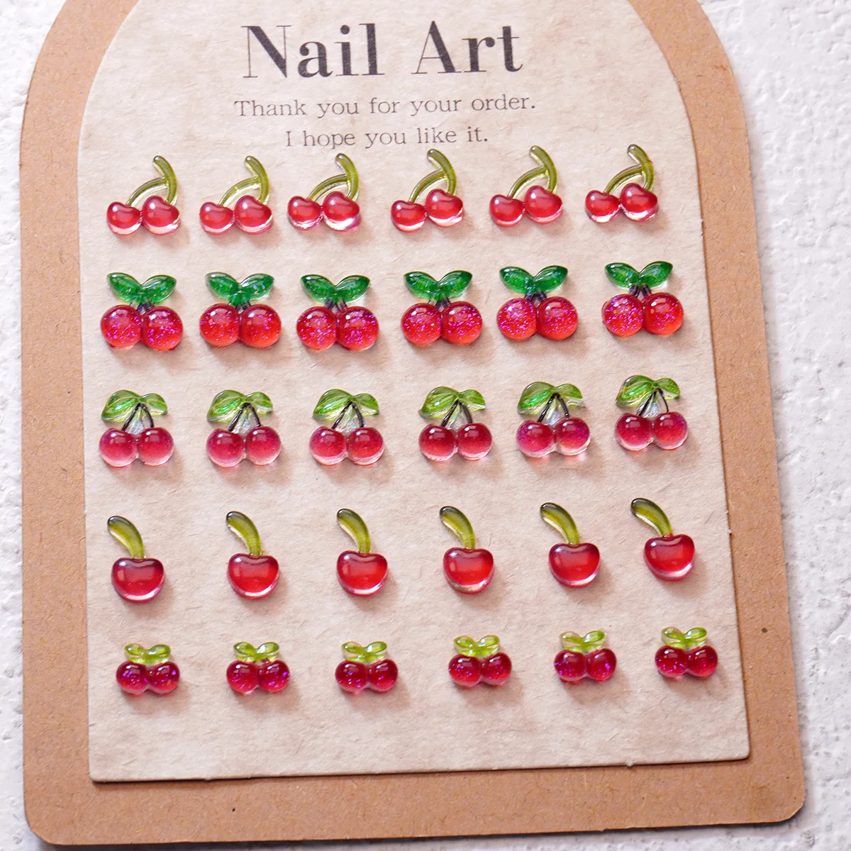 50/100 Pcs, Cherry, Cartoon Nail Accessories, Stereo Cherry Nail Accessories, DIY, Accessories Accessories, Scrapbook Crafts