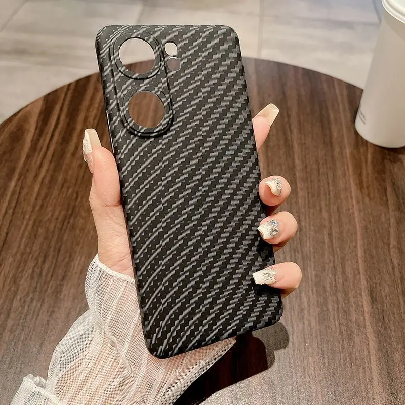 For iQOO Neo9 Neo9S Pro Plus Phone Case Carbon Fiber Skin-friendly Stripe Cover For iQOO Neo9 Neo9S ProPlus Shockproof Funda