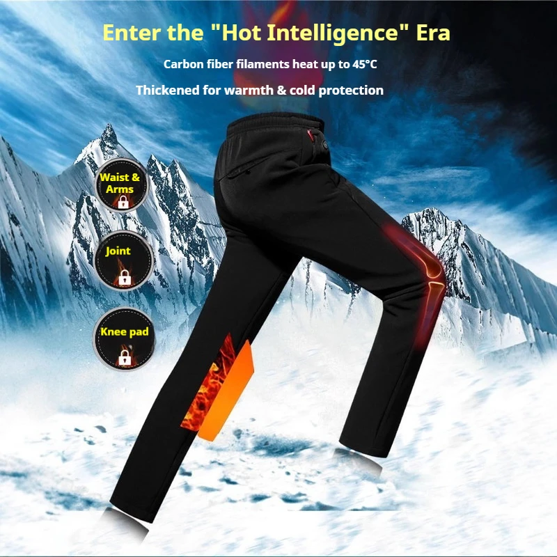 

Thermal Heated Pant Usb Charging Electric Heated Trouser Casual Rechargeable Trouser Thermal Heating Pant Cold Weather Bottom