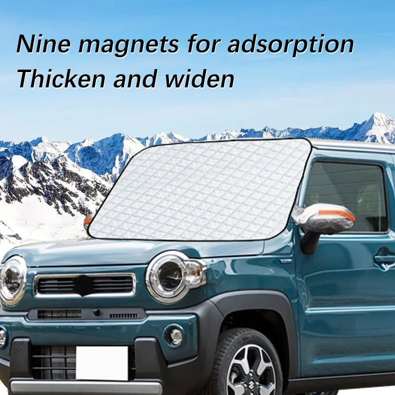 

Magnetic Car Windshield Snow Cover Winter Ice-Frost Guard Sun Shade Protector For Suzuki Hustler 2014-2020 Exterior Accessories