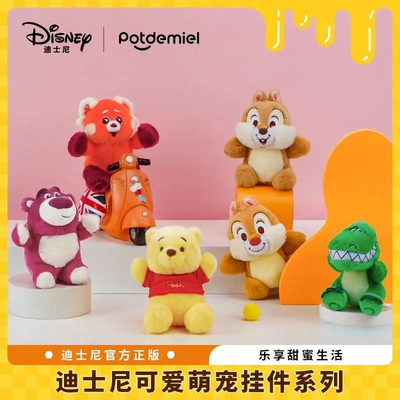 

Disney genuine gift cute Winnie the Pooh plush pendant cartoon Lotso bag charm plush doll accessories keychain girl's gift