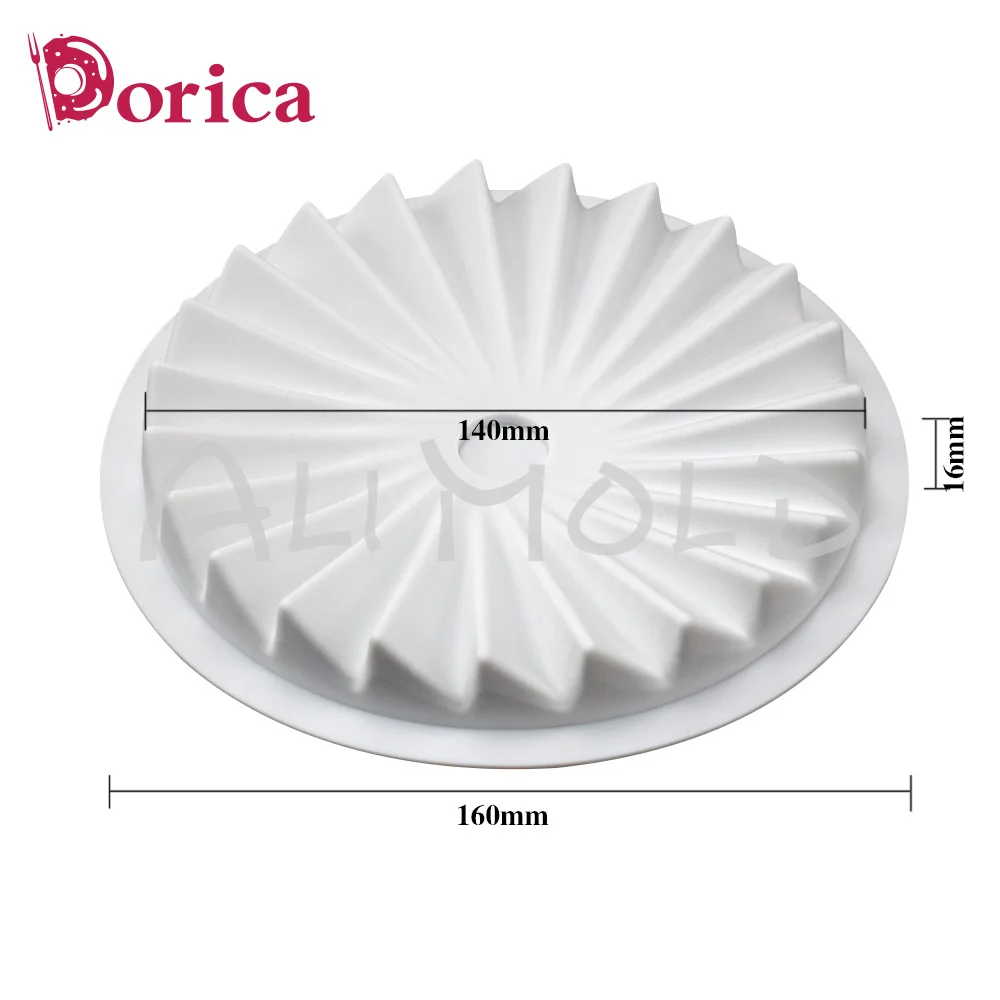 Dorica Origami Design Chocolate Mousse Mold French Dessert Silicone Mould Cake Decorating Tools Kitchen Supplies Bakeware