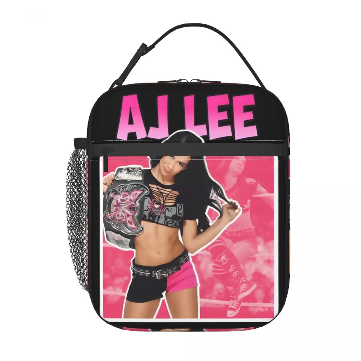 حقيبة الغداء المعزولة AJ Lee فتاة المصارعة 90s Merch علبة طعام الغداء متعددة الوظائف برودة صندوق بينتو الحراري للخارجية