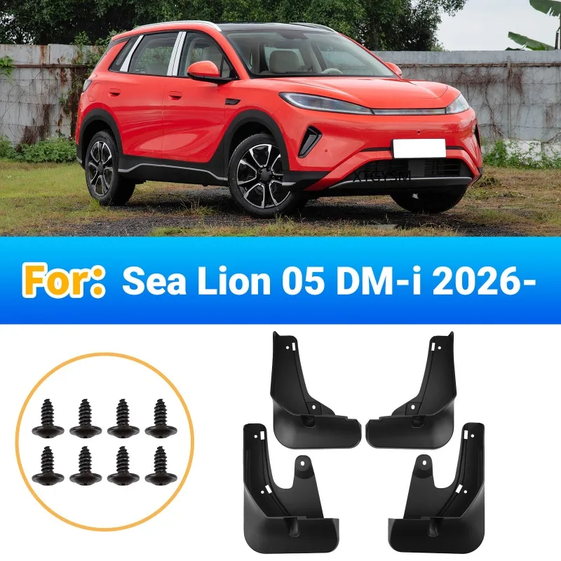 

4pcs Mudguards For BYD Sea lion 05 DM-i 2026 Mud Flaps Splash Guards Fender Dirt Protection Winter Sediment