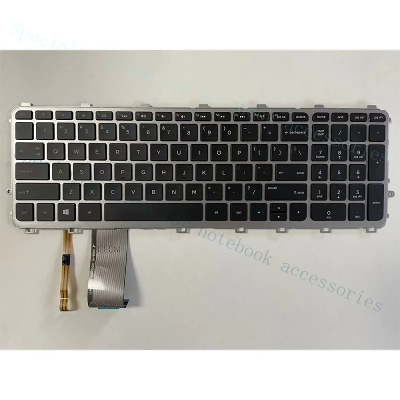 Teclado Retroiluminado para Portátil HP Envy M7-J, Teclado Estadounidense 720245-001 6037B0087701