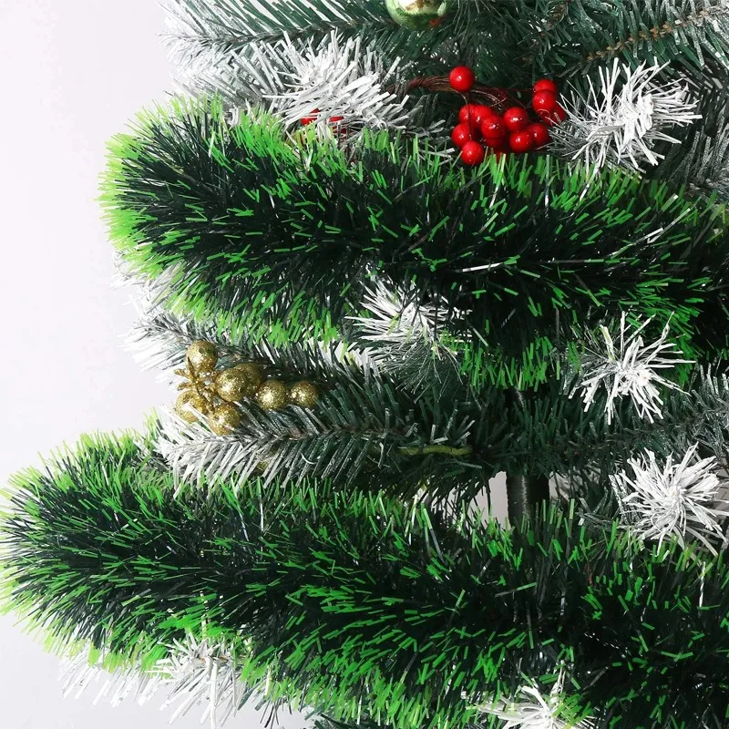 2-8M Christmas Decor Ribbons Garland Xmas Tree Hanging Pendent Ornaments Green Cane Tinsel Wreath for New Year Party Home Decor